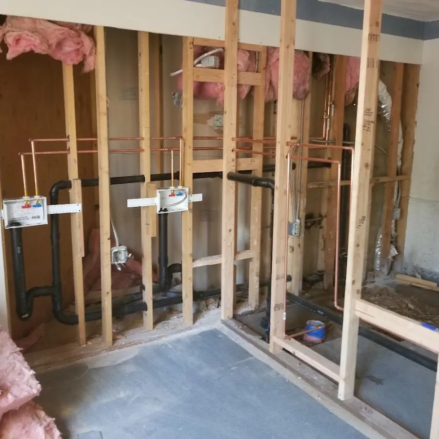 Copper pipe rough-in and plumbing installation in Mount Sterling